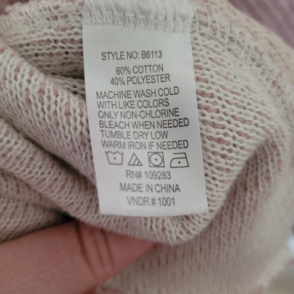 Anthropologie Vintage Havana Pink High Low Cowl Neck Sweater Size Small - Picture 8 of 8